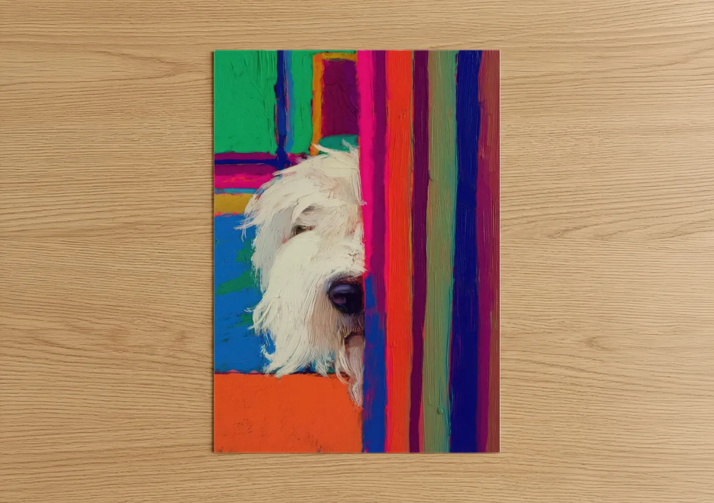 Colorful Shepherd Dog Pop Art Portrait Wall Art