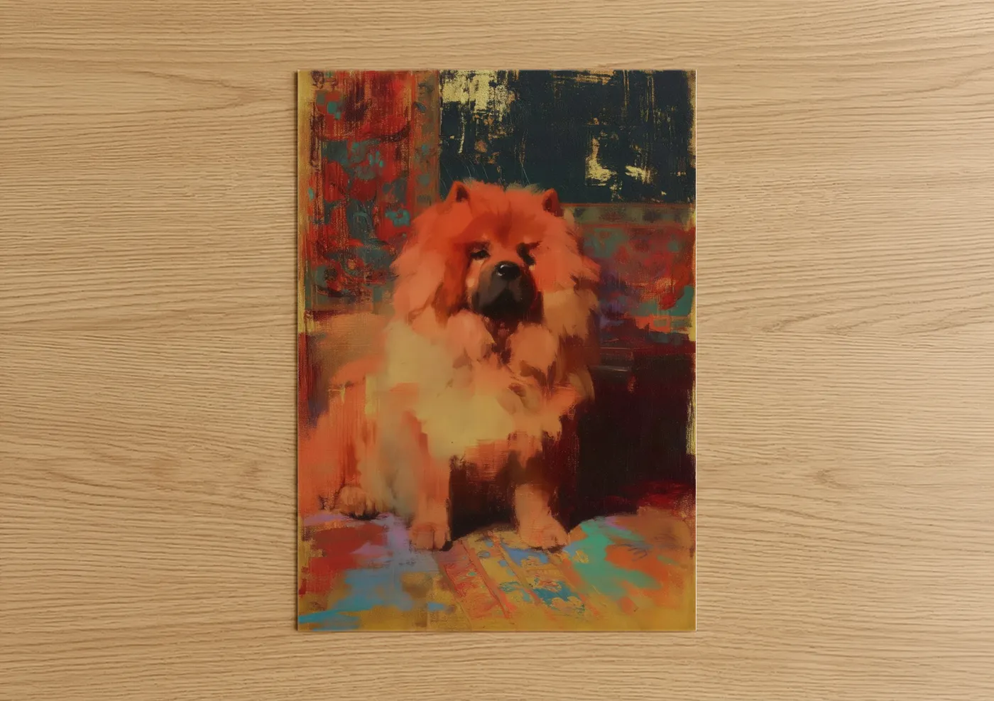 Crimson Spitz Portrait Modern Wall Art