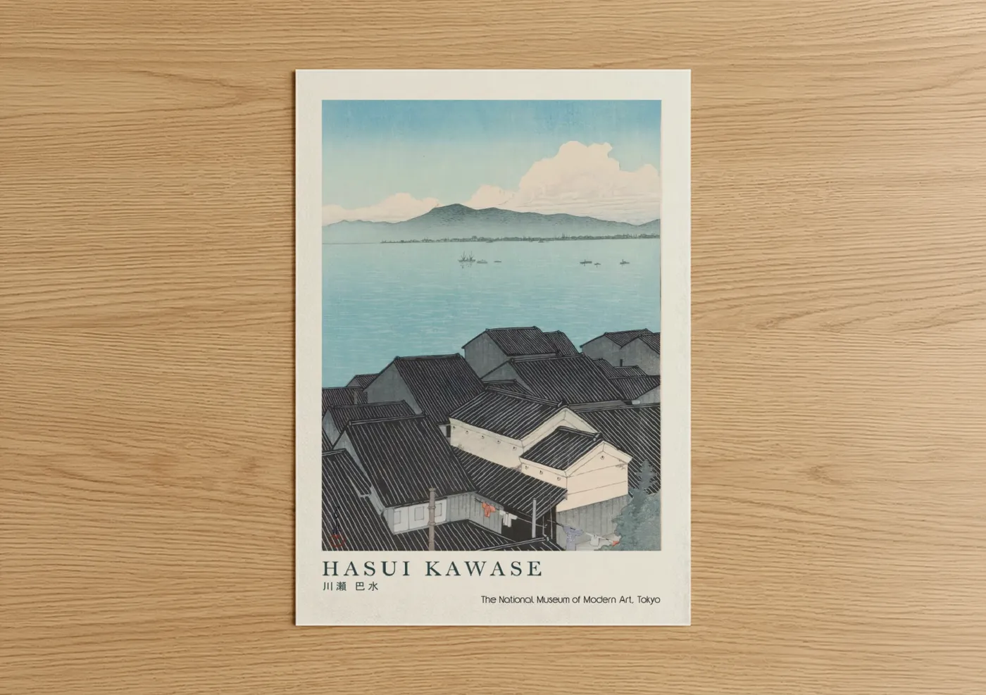Hasui Kawase Japanese coastal town art print Wall Art