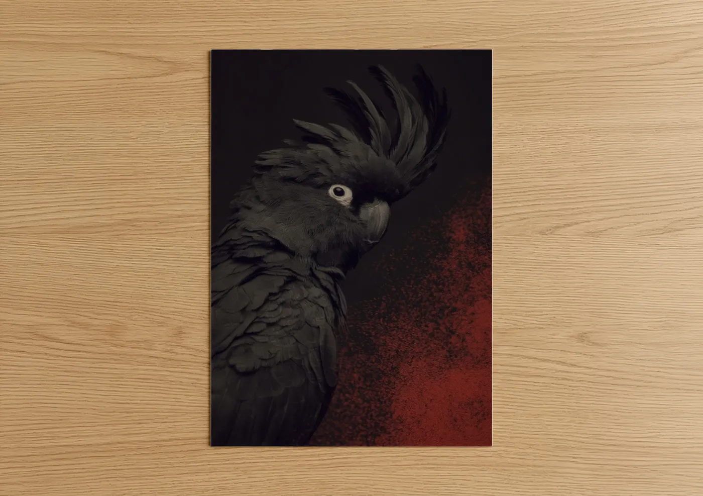 Black Cockatoo Dramatic Portrait Wall Art