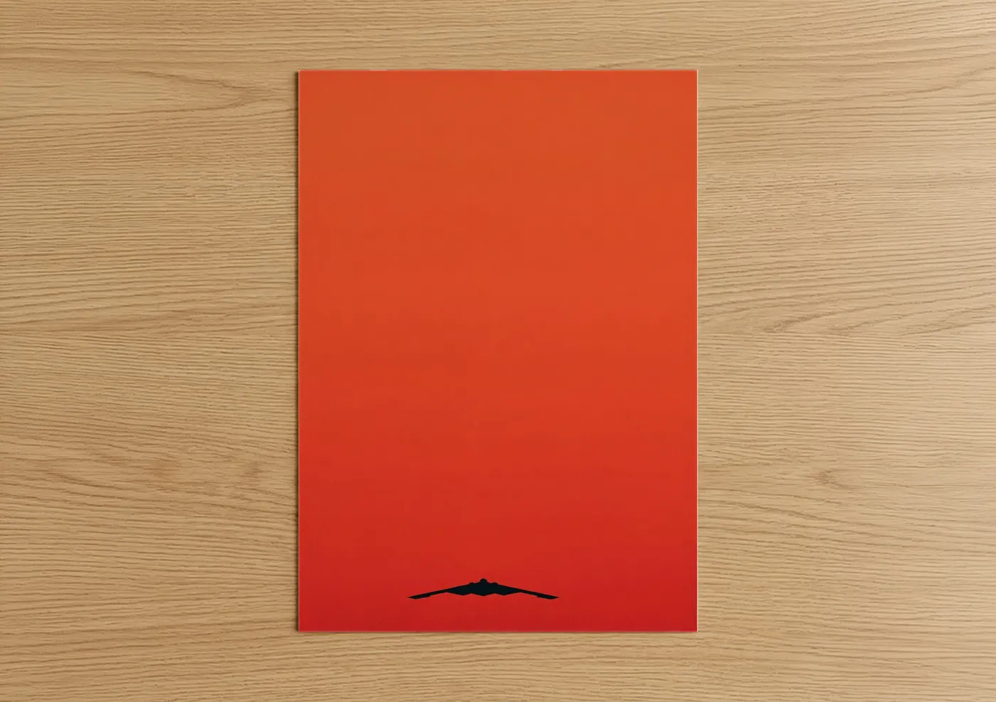 Stealth Military Plane Silhouette Wall Art