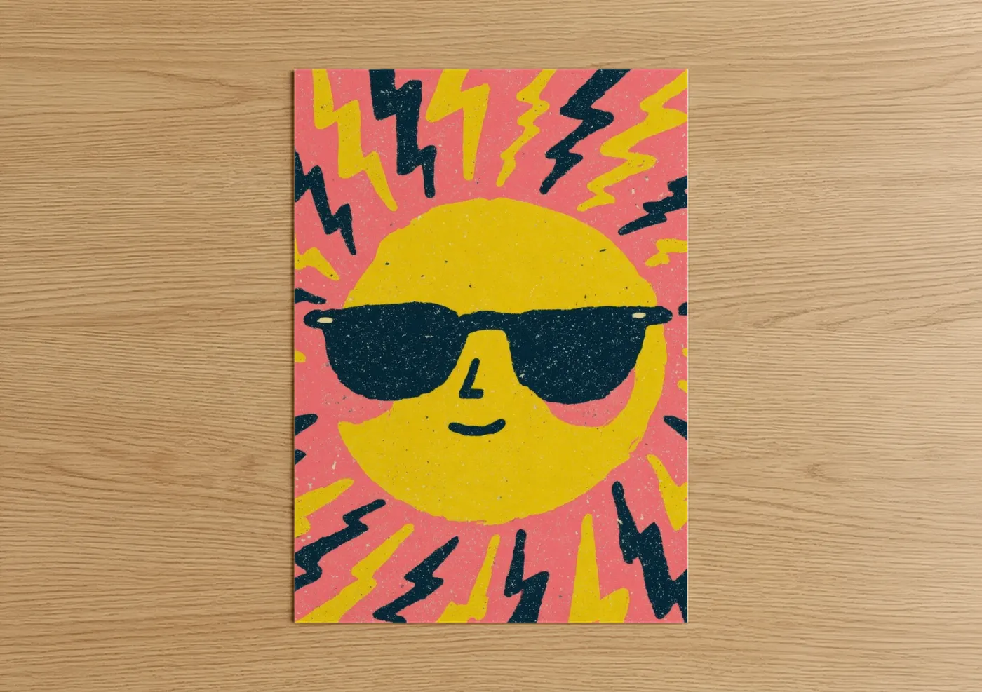 Cool Sun with Sunglasses Pop Wall Art