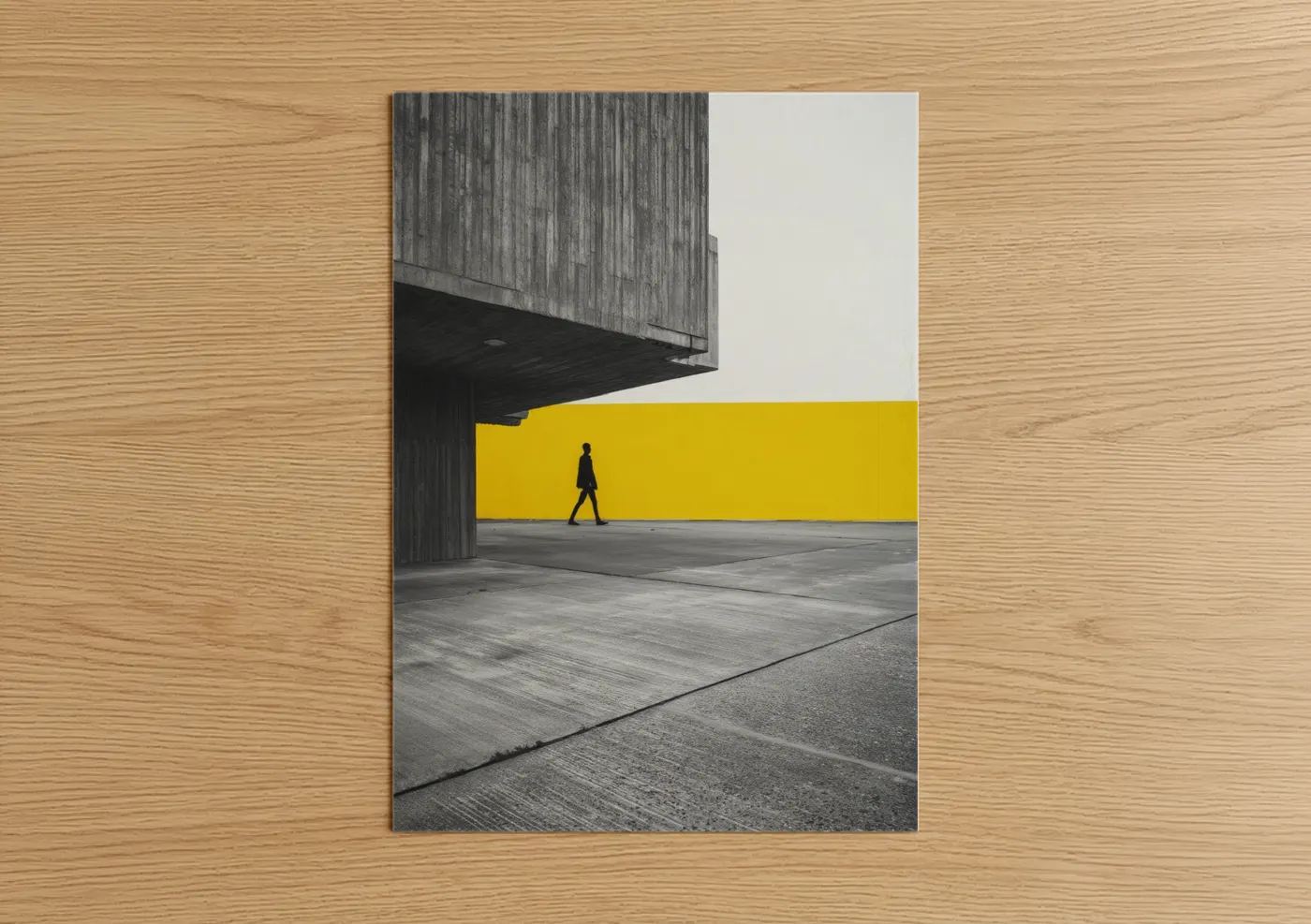 Minimalist Yellow Wall Architecture Wall Art