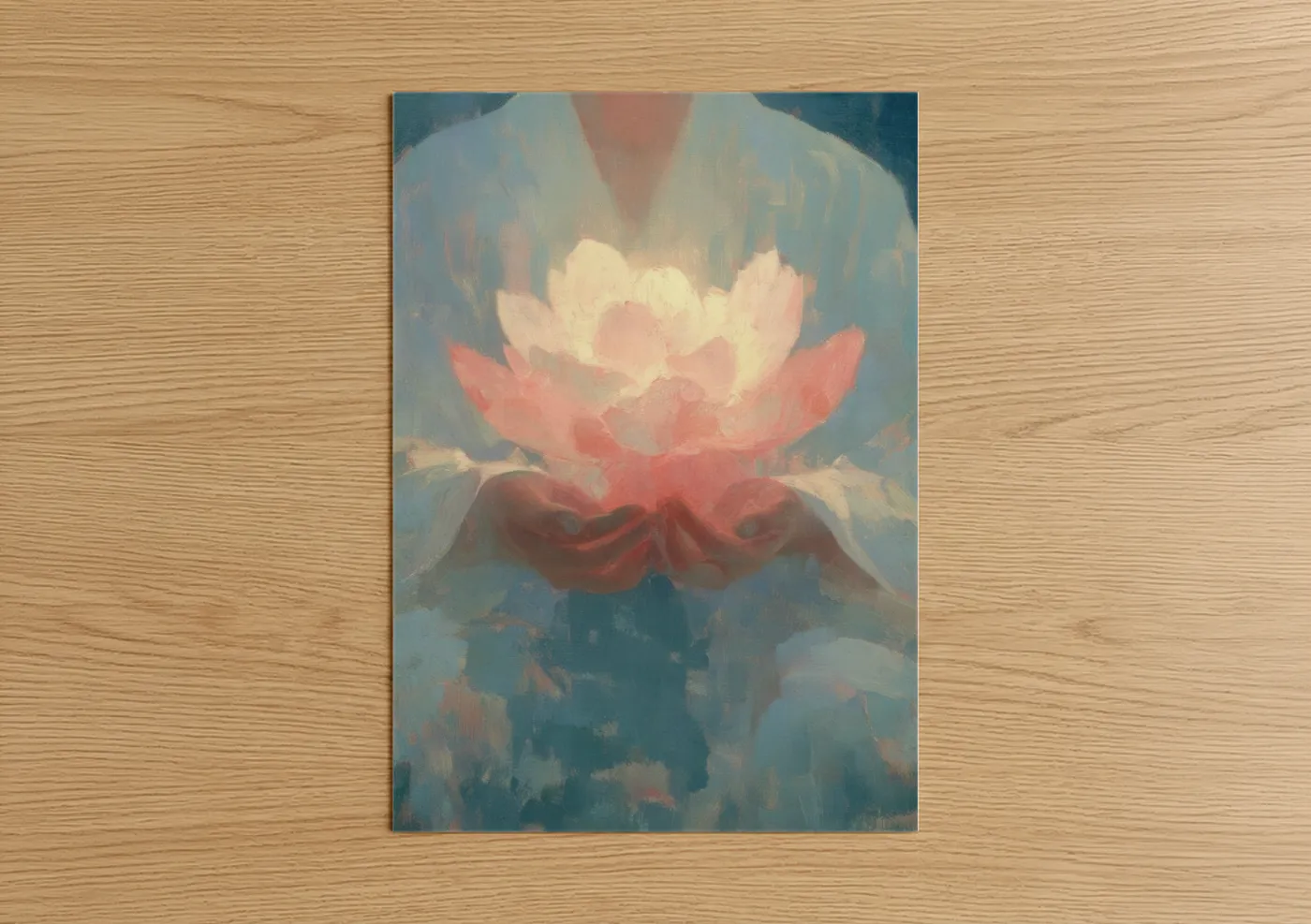 Lotus Meditation Buddhist Spiritual Wall Art