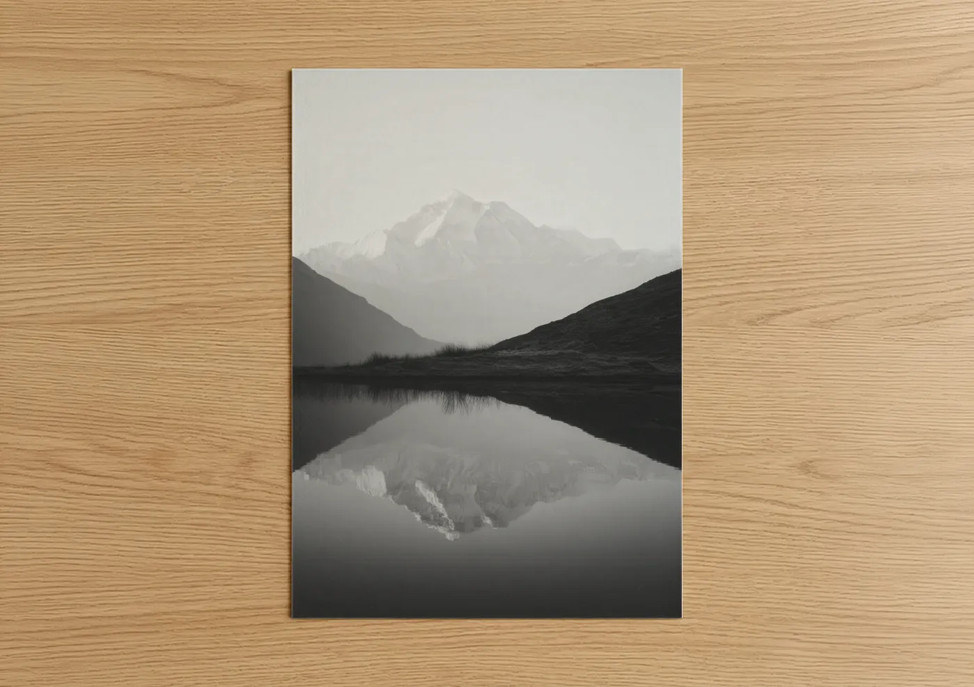 Misty Himalayan Peak Reflection Wall Art