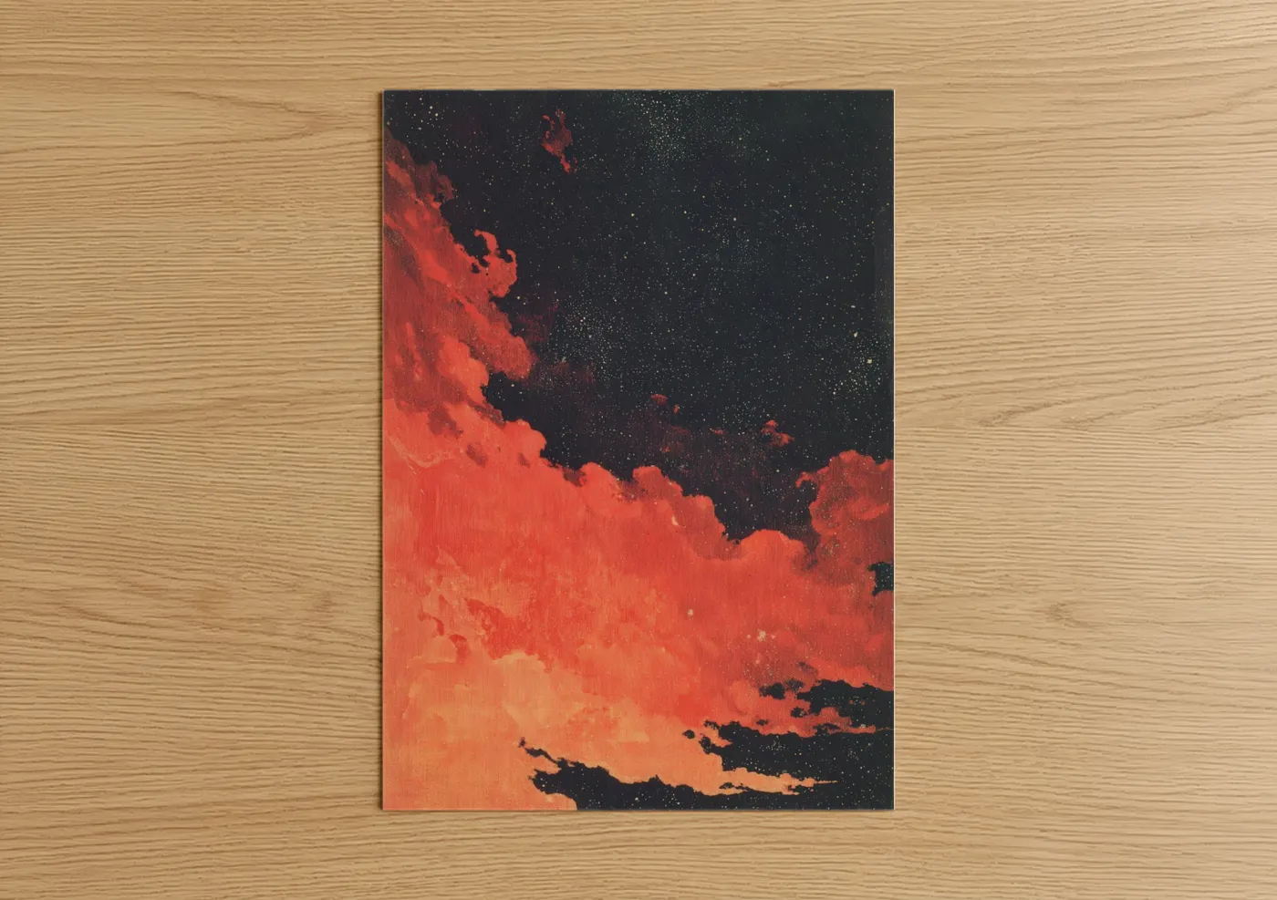 Cosmic Fire Sky Nebula Space Wall Art