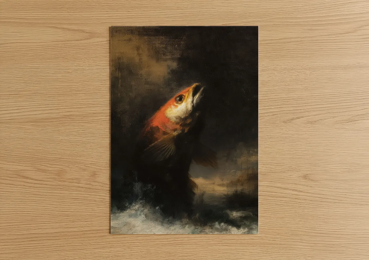 Crimson Dragon Fish Fine Wall Art