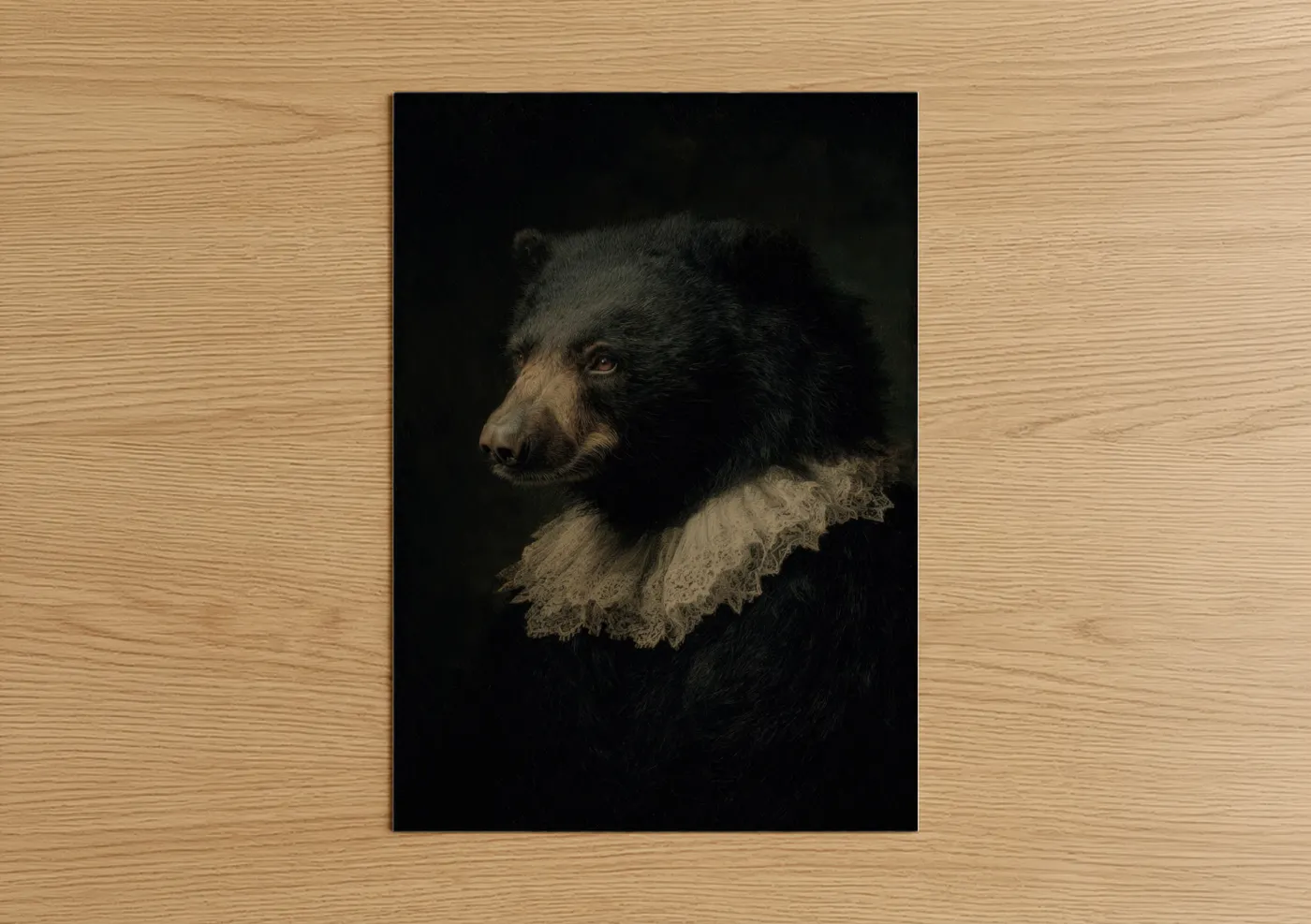 Regal Sloth Bear Portrait Renaissance Wall Art