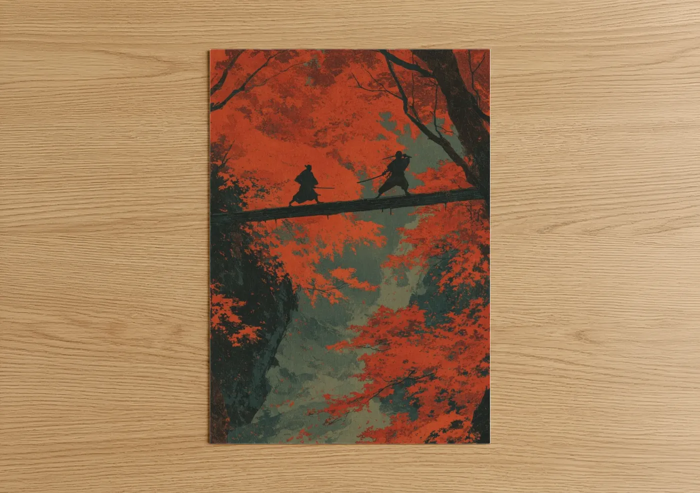 Kung Fu Warriors Crimson Forest Duel Wall Art