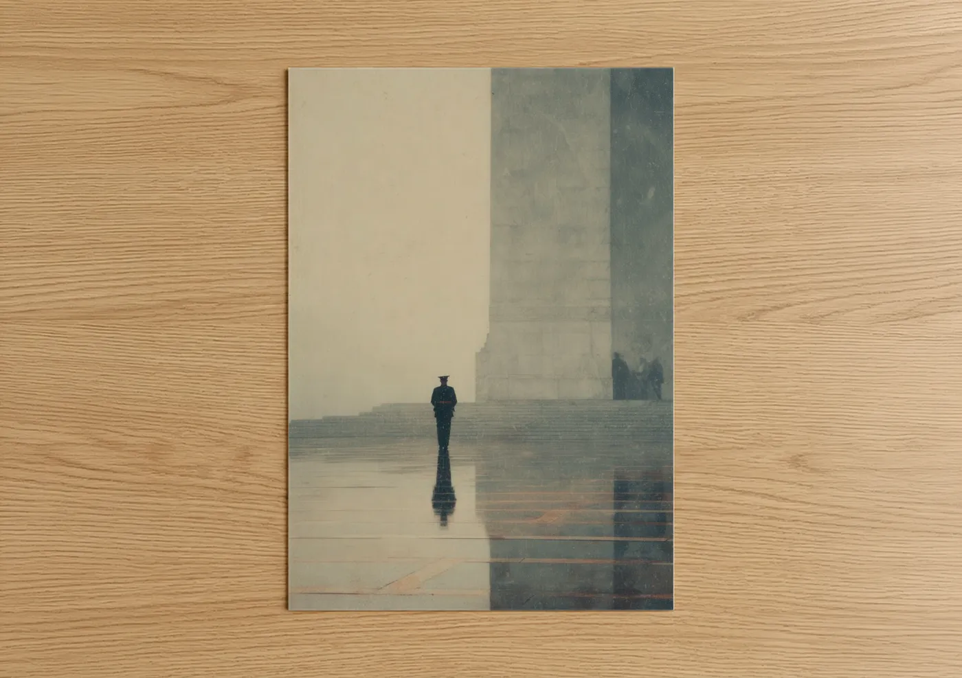 Veteran Soldier Monument Misty Tribute Wall Art