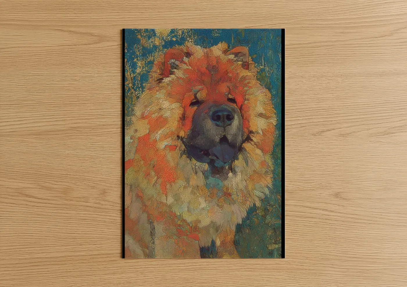 Golden Spitz Portrait Modern Wall Art