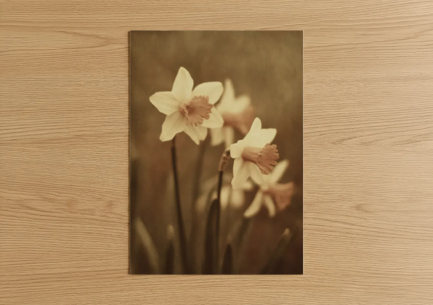 Vintage Daffodils Spring Flowers Wall Art