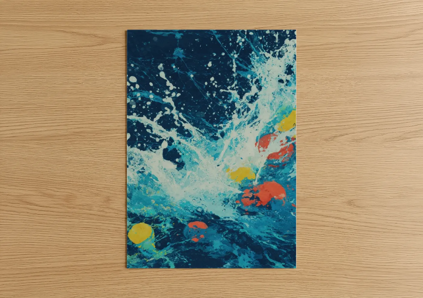 Dynamic Water Polo Abstract Wall Art