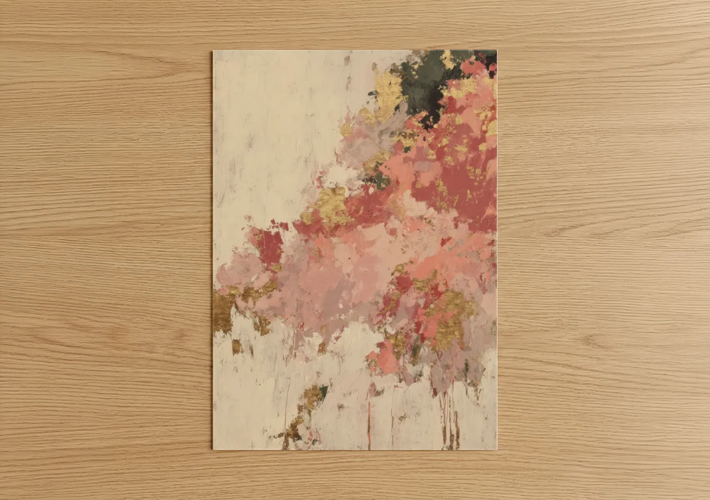 Rose Wine Abstract Modern Wall Art