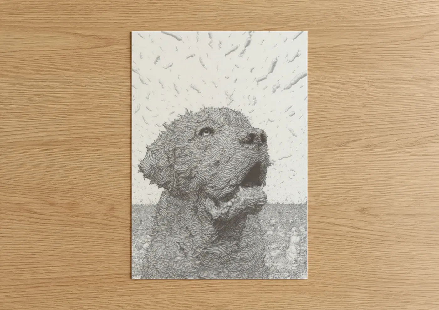 Contemplative Mastiff Detailed Pencil Wall Art