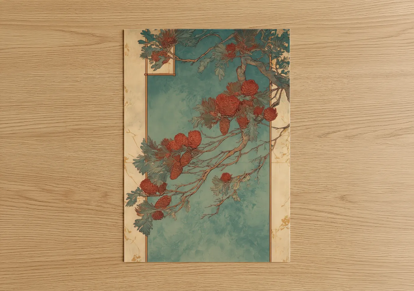 Vintage Redwood Branches Botanical Wall Art
