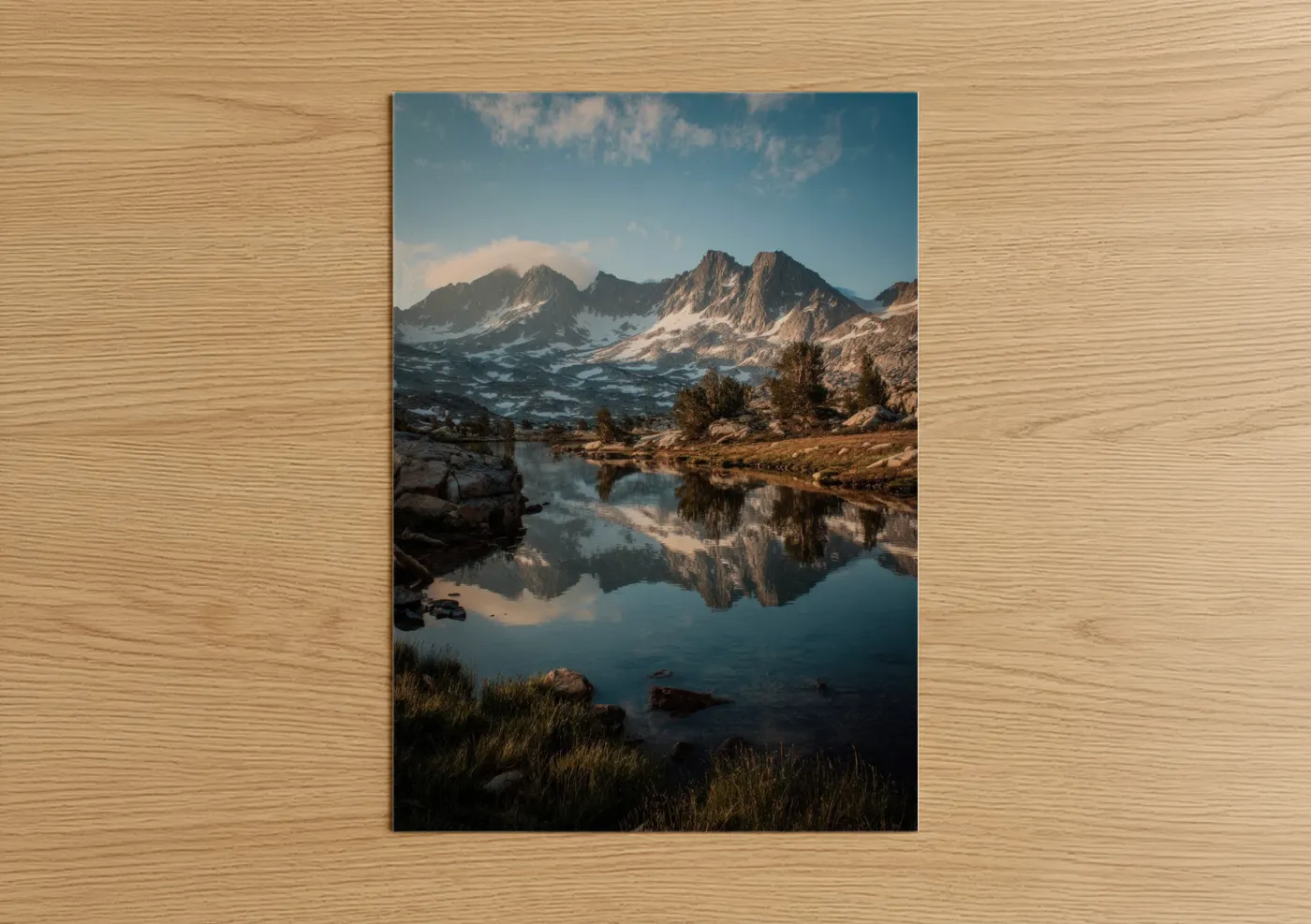 Sierra Nevada Mountain Lake Reflection Wall Art