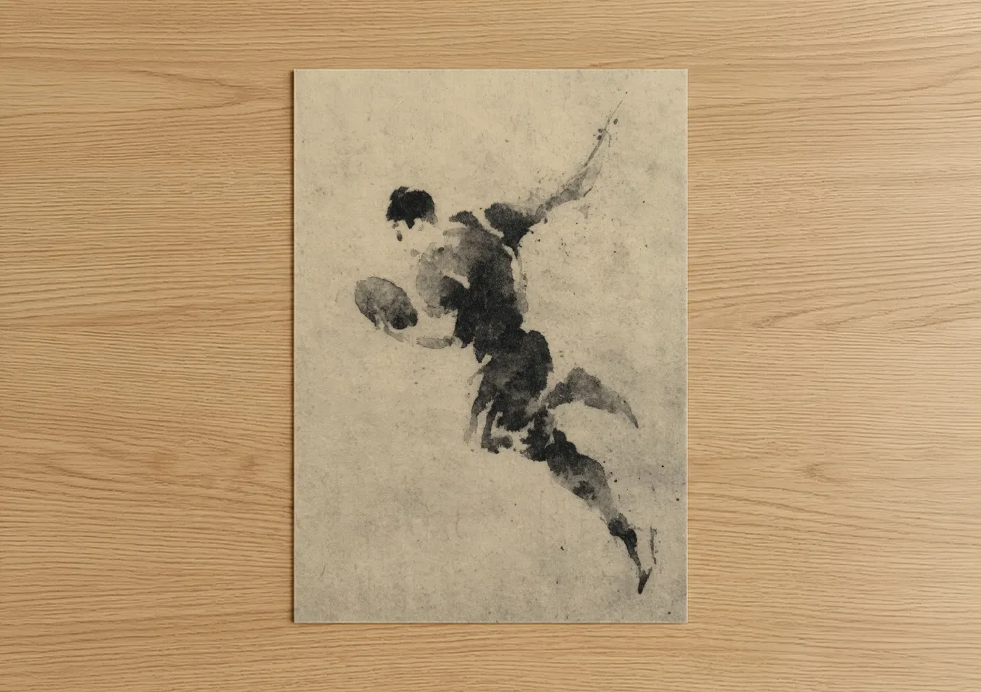 Dynamic Rugby Player Action Shot Wall Art