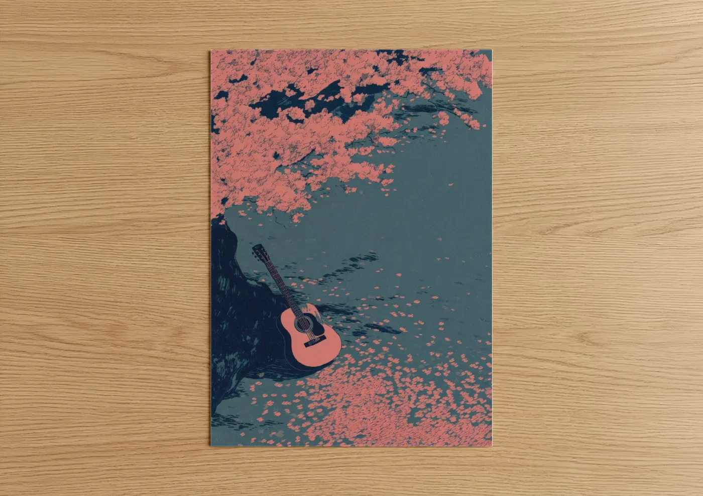 Acoustic Guitar Dreamy Fantasy Wall Art