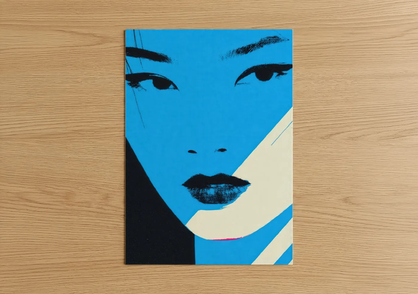Electric Blue Eyes Bold Makeup Wall Art