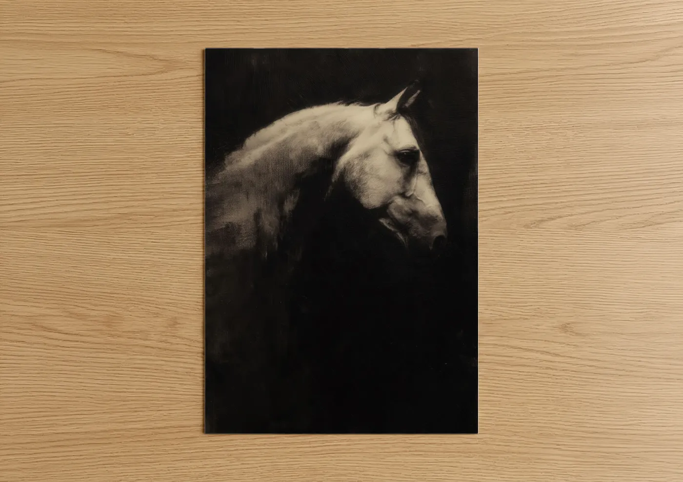 Elegant White Andalusian Horse Portrait Wall Art