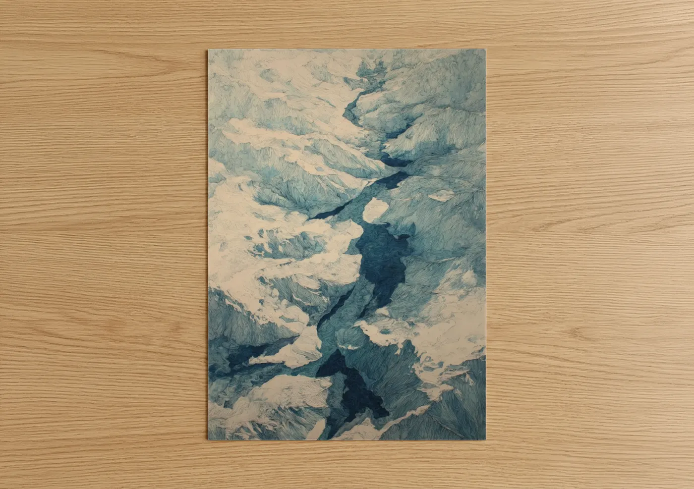 Alpine Glacier Valley Landscape Wall Art