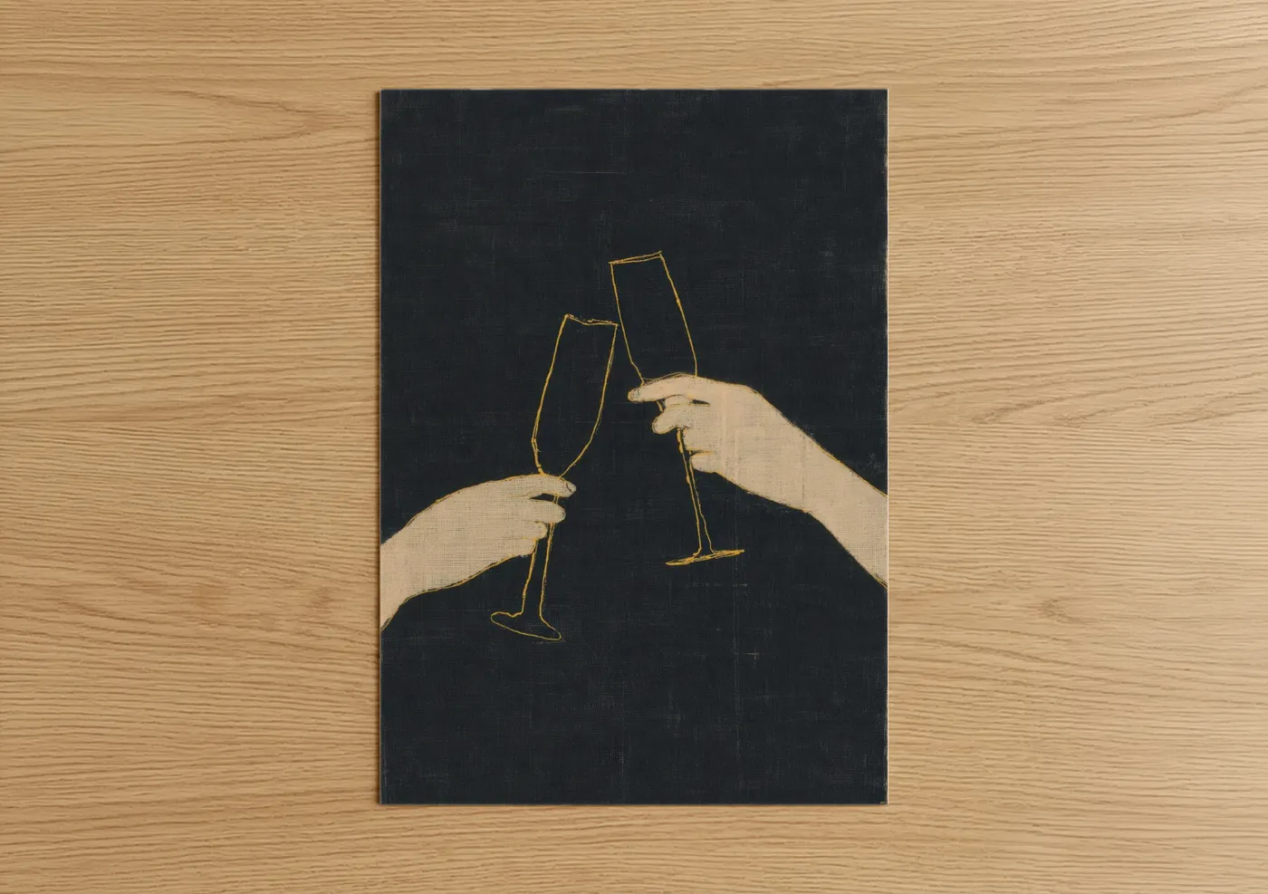 Champagne Toast New Years Eve Celebration Wall Art