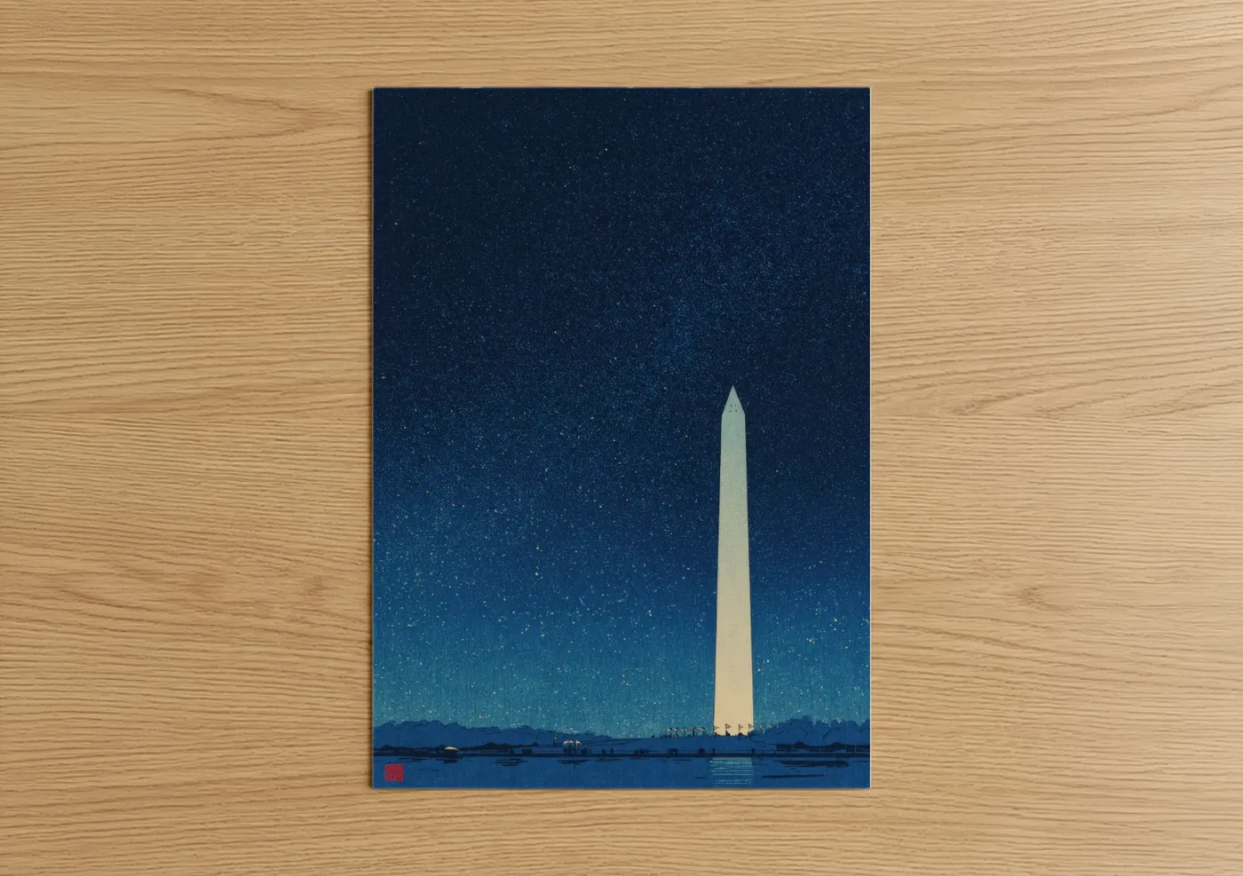 Washington Monument Night Sky Stars Wall Art