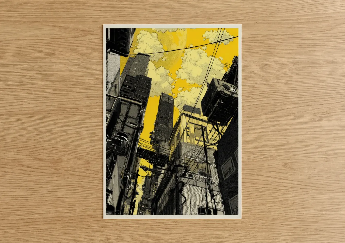 Urban Skyline Abstract Architecture Wall Art