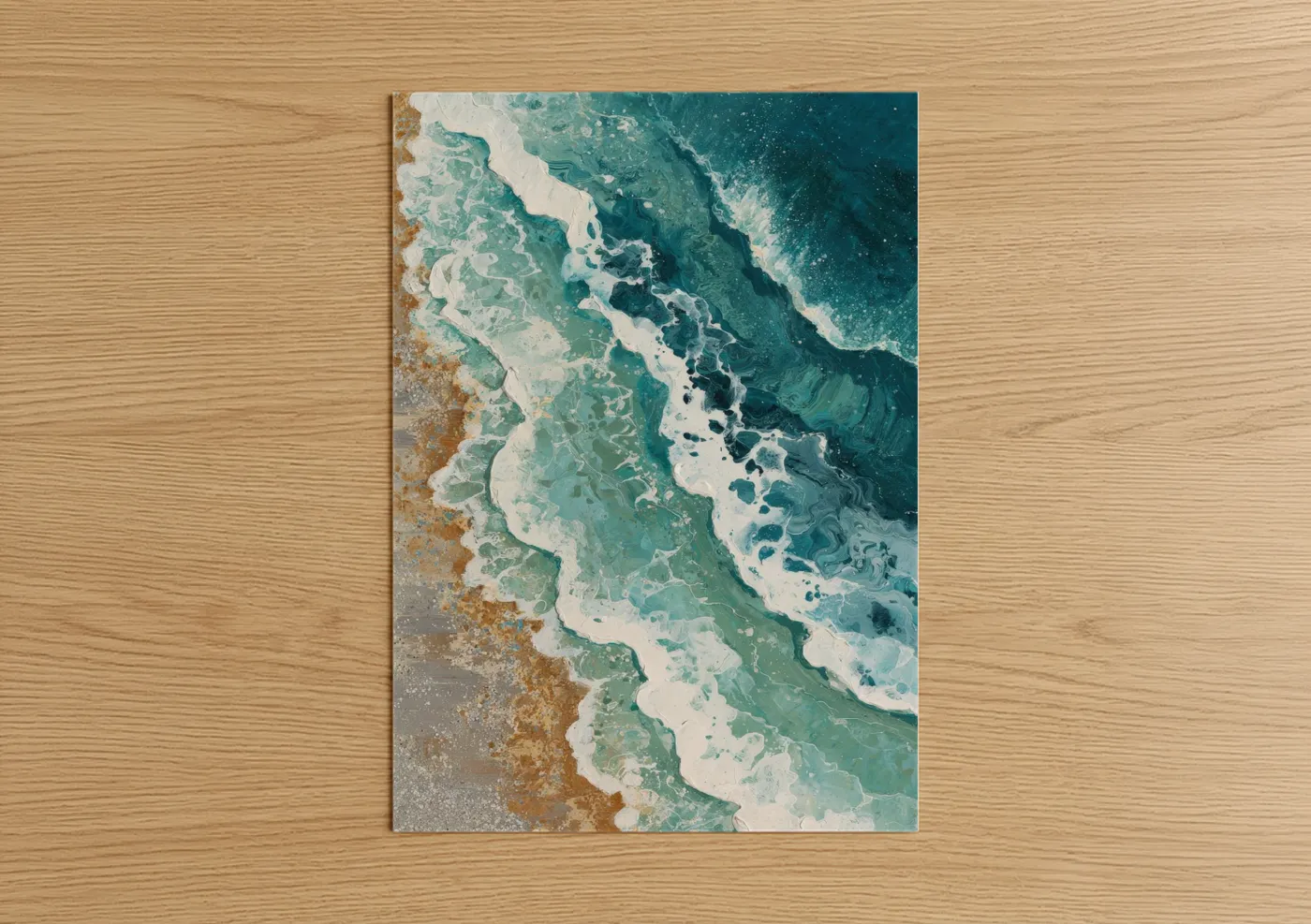 Coastal beach waves aerial photography Wall Art
