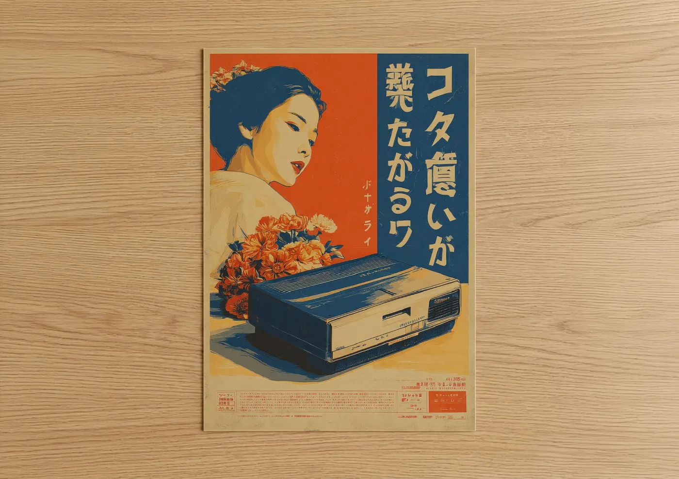 Vintage Japanese Ads Retro Woman Wall Art