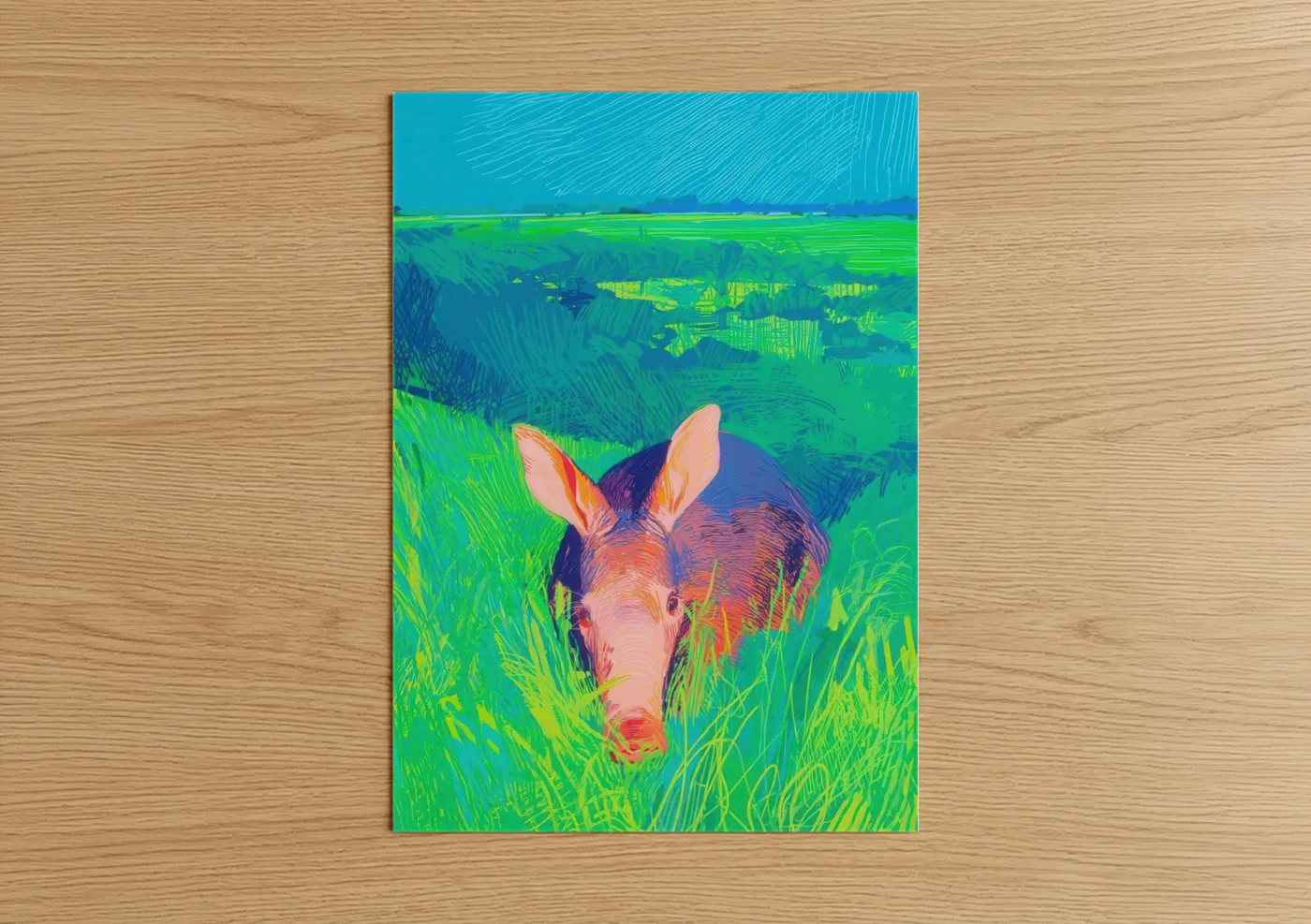 Neon Aardvark Pop Art Safari Wall Art