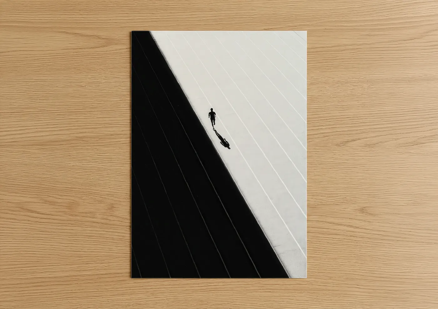 Minimalist Track and Field Runner Wall Art