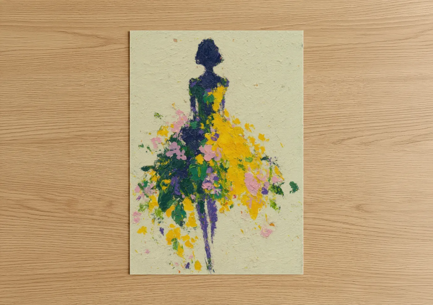 Floral Fashion Silhouette Illustration Wall Art