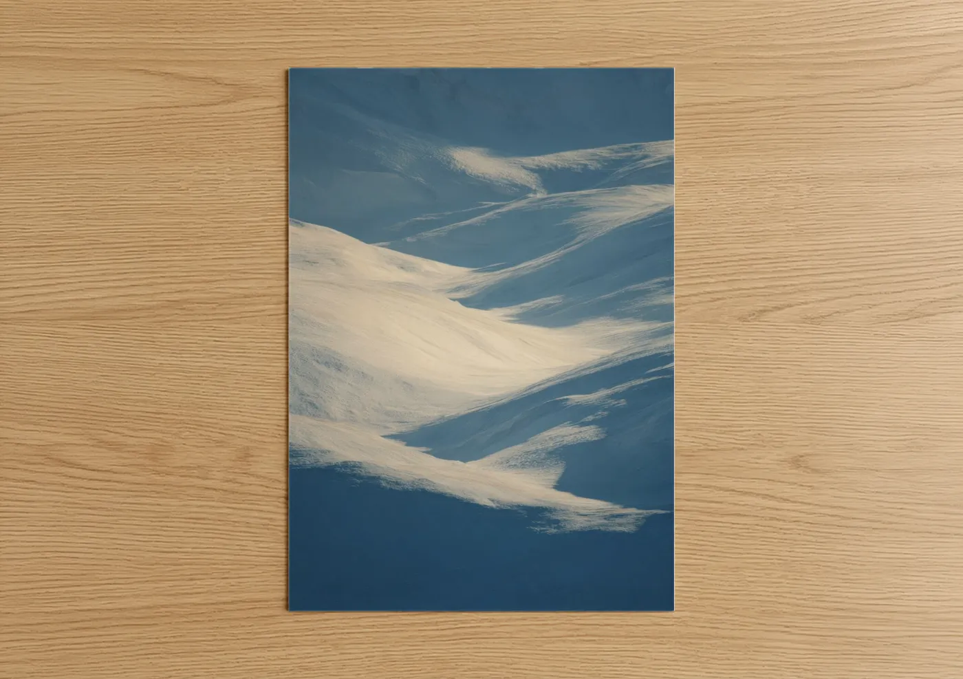 Alpine Glacier Flow Snow Mountains Wall Art