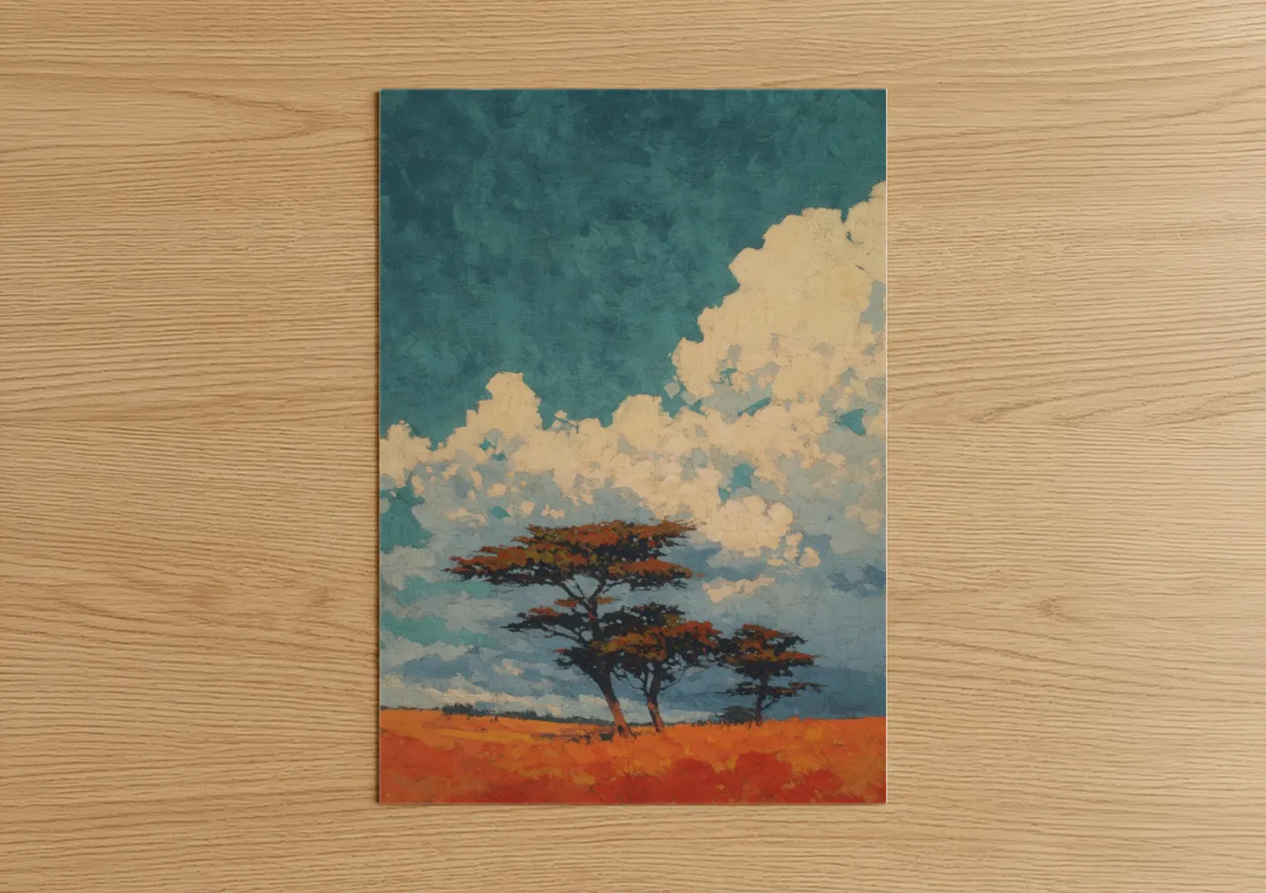 Savanna Windswept Tree Acacia Landscape Wall Art