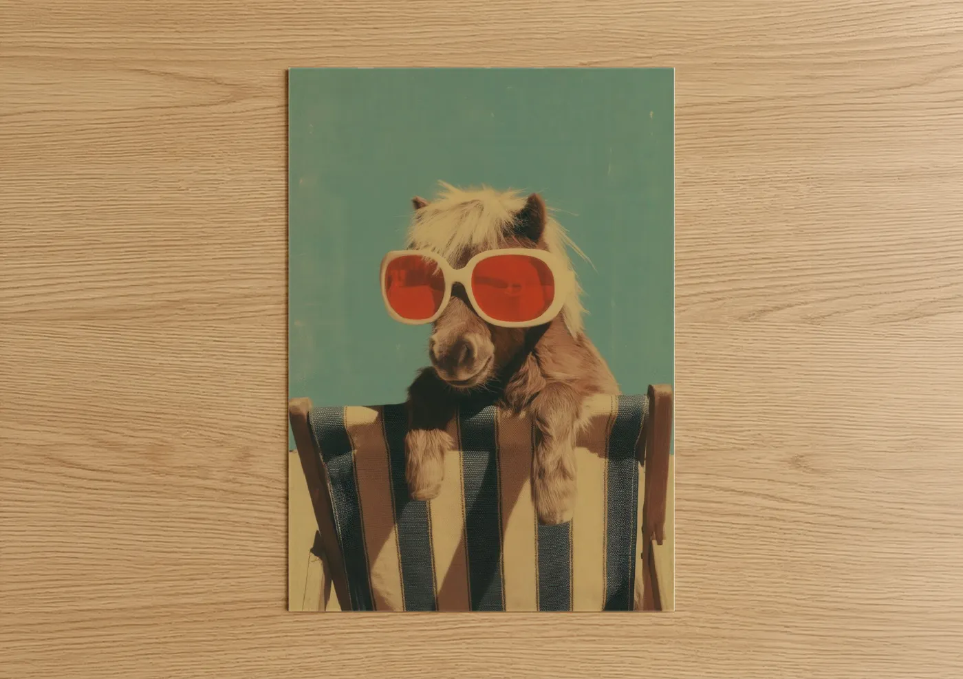 Cool Miniature Horse Retro Sunglasses Wall Art