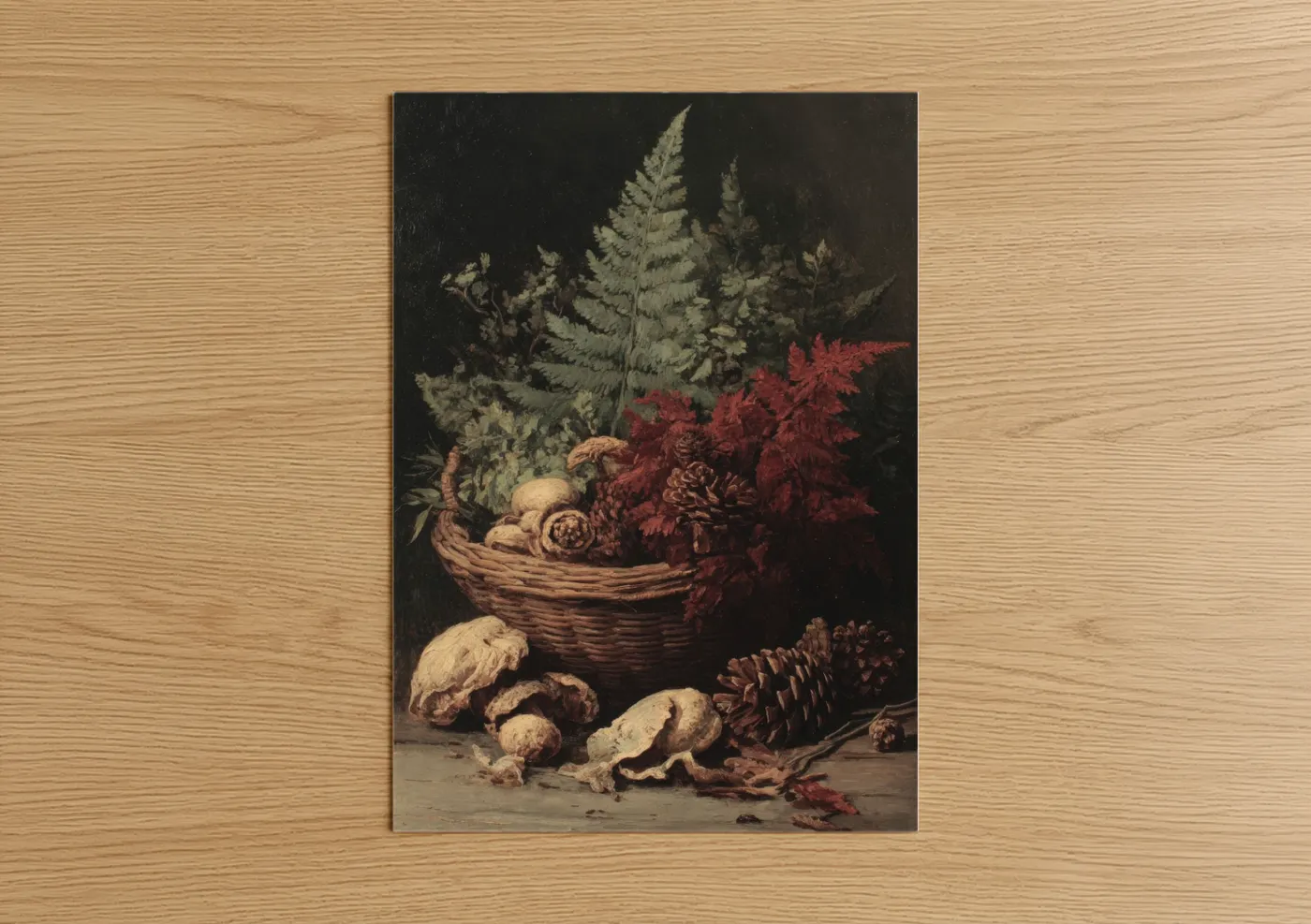 Vintage Botanical Forest Arrangement Wall Art