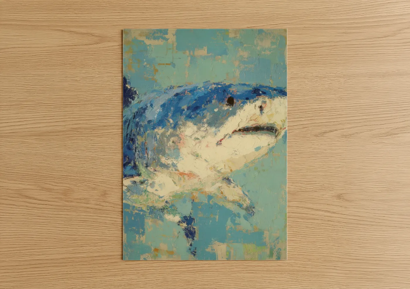 Textured Whale Shark Abstract Wall Art