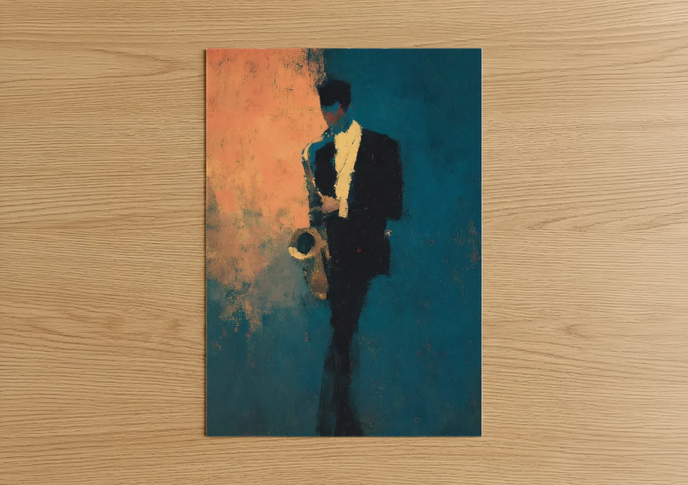 Jazz Saxophonist Abstract Wall Art