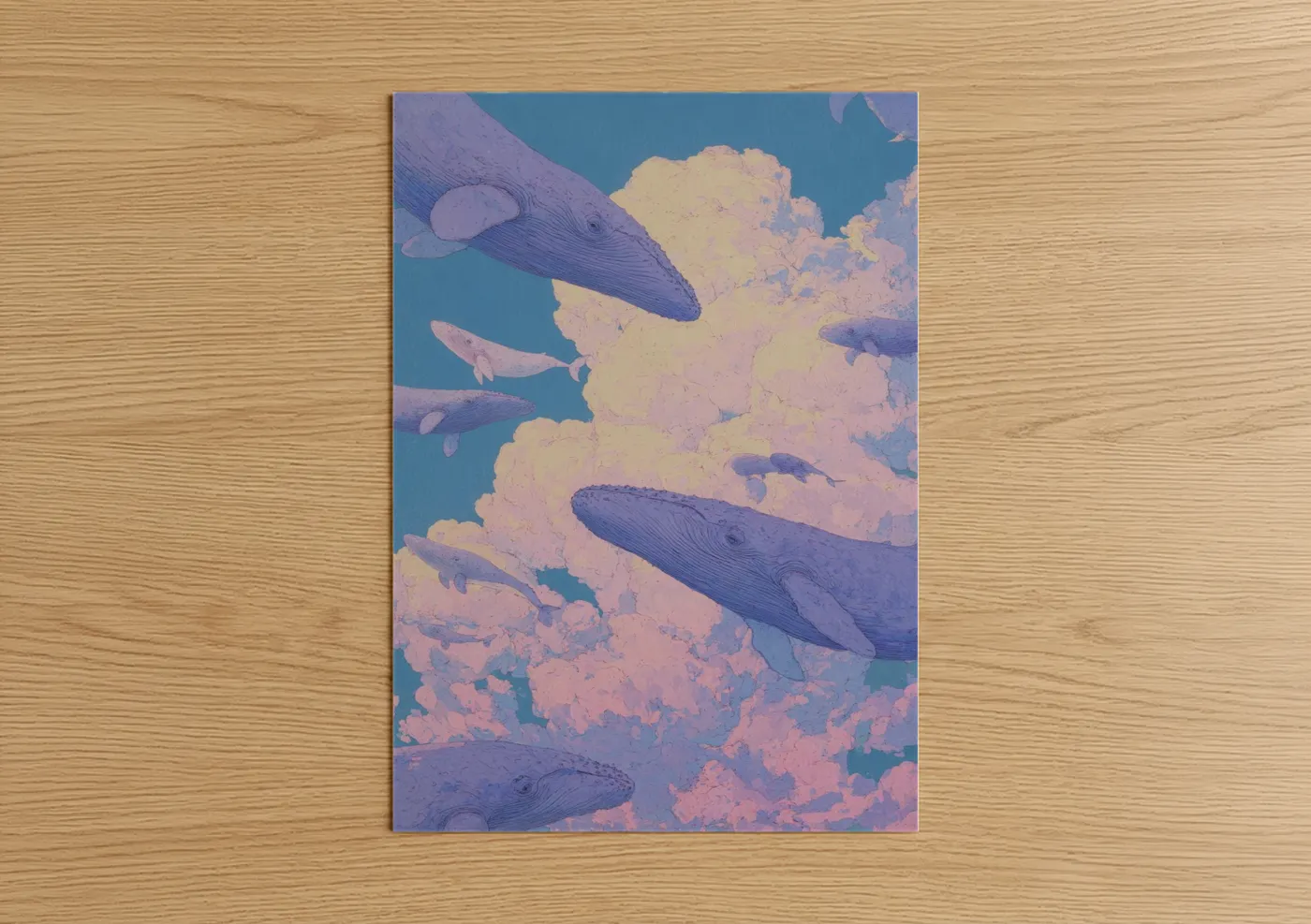 Dreaming Whales Cloud Sky Wall Art