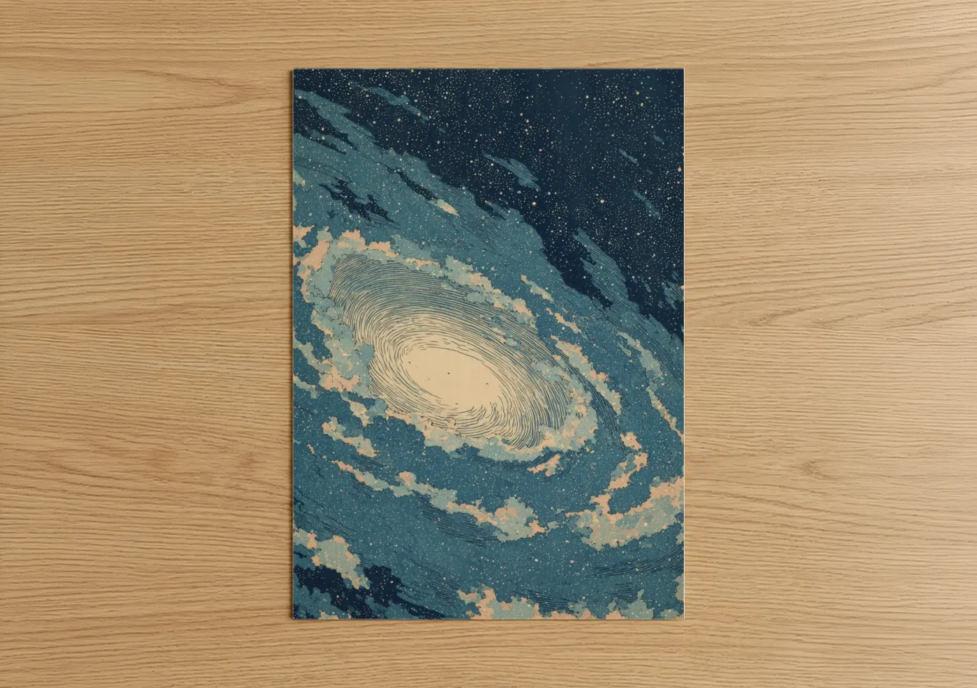Cosmic Spiral Galaxy Art Print Wall Art