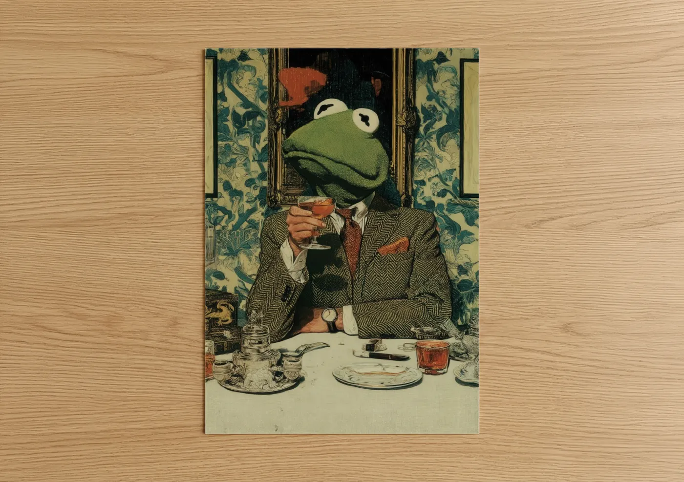 Sophisticated Pig Vintage Retro Wall Art