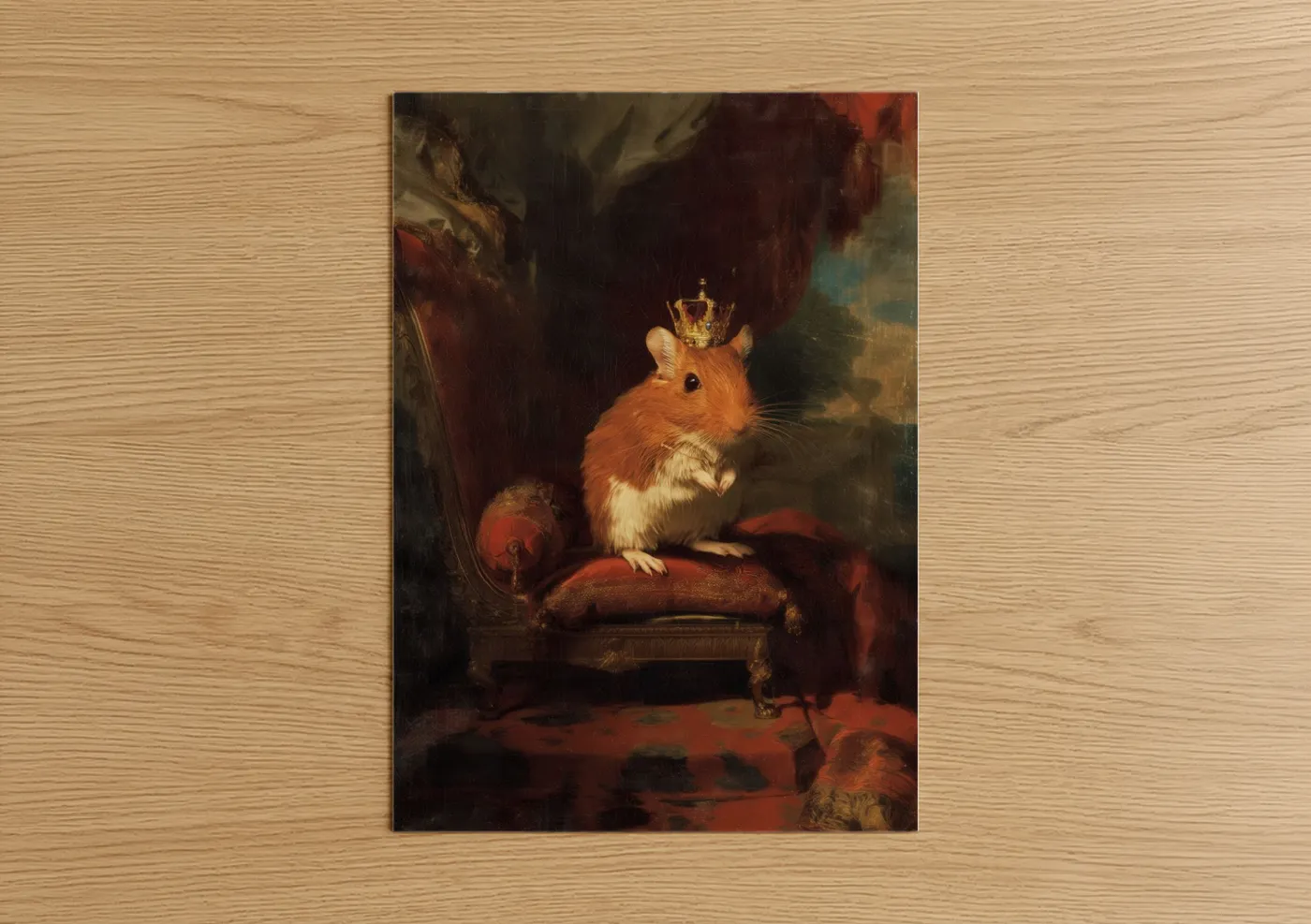 Royal Gerbil Portrait Classic Fine Wall Art