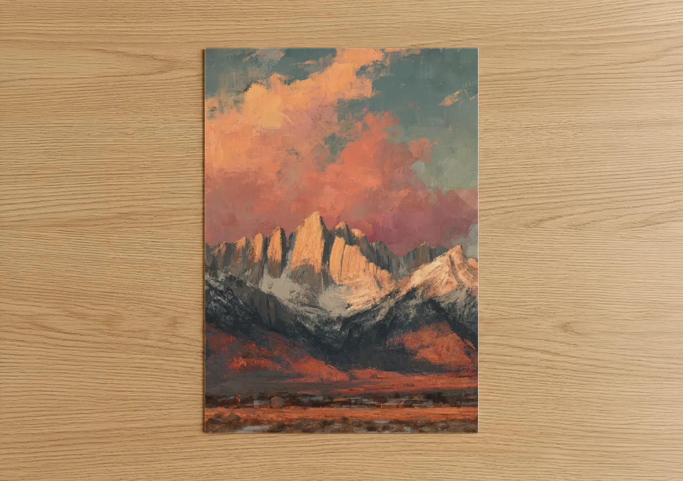 Sierra Nevada Mountain Sunset Landscape Wall Art