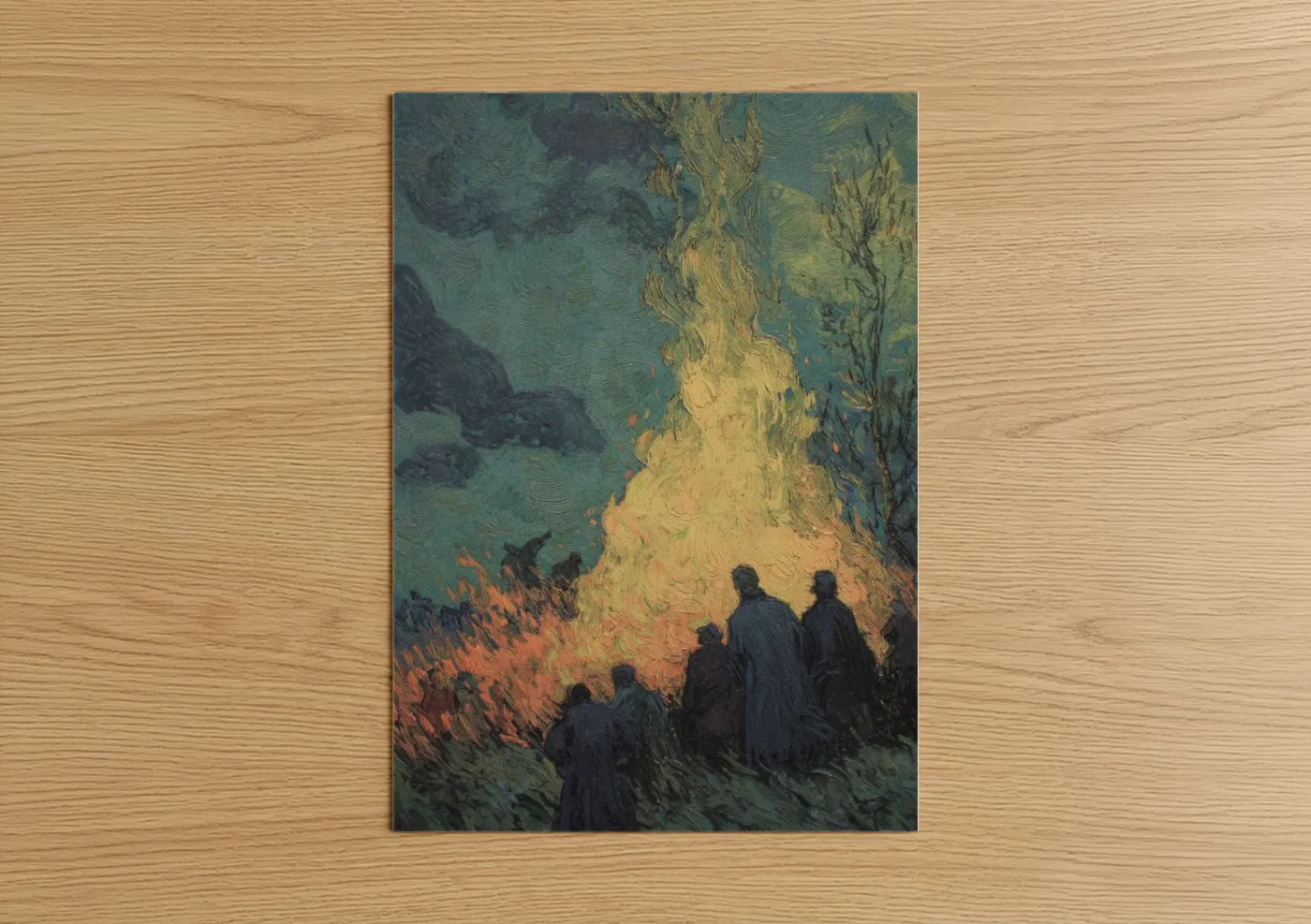 Mystical Orc Gathering Expressionist Wall Art