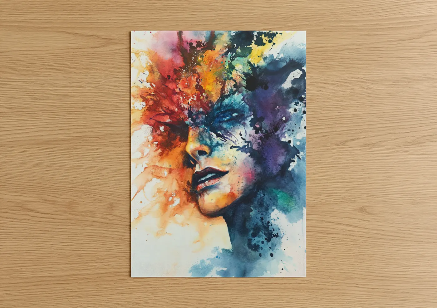 Abstract Watercolor Fashion Illustration Wall Art