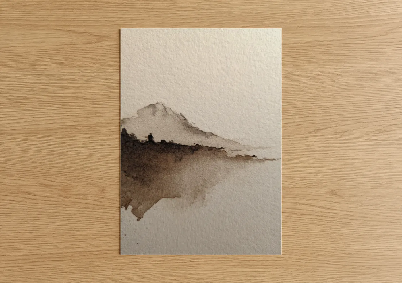 Misty Mountain Wash Minimalist Wall Art