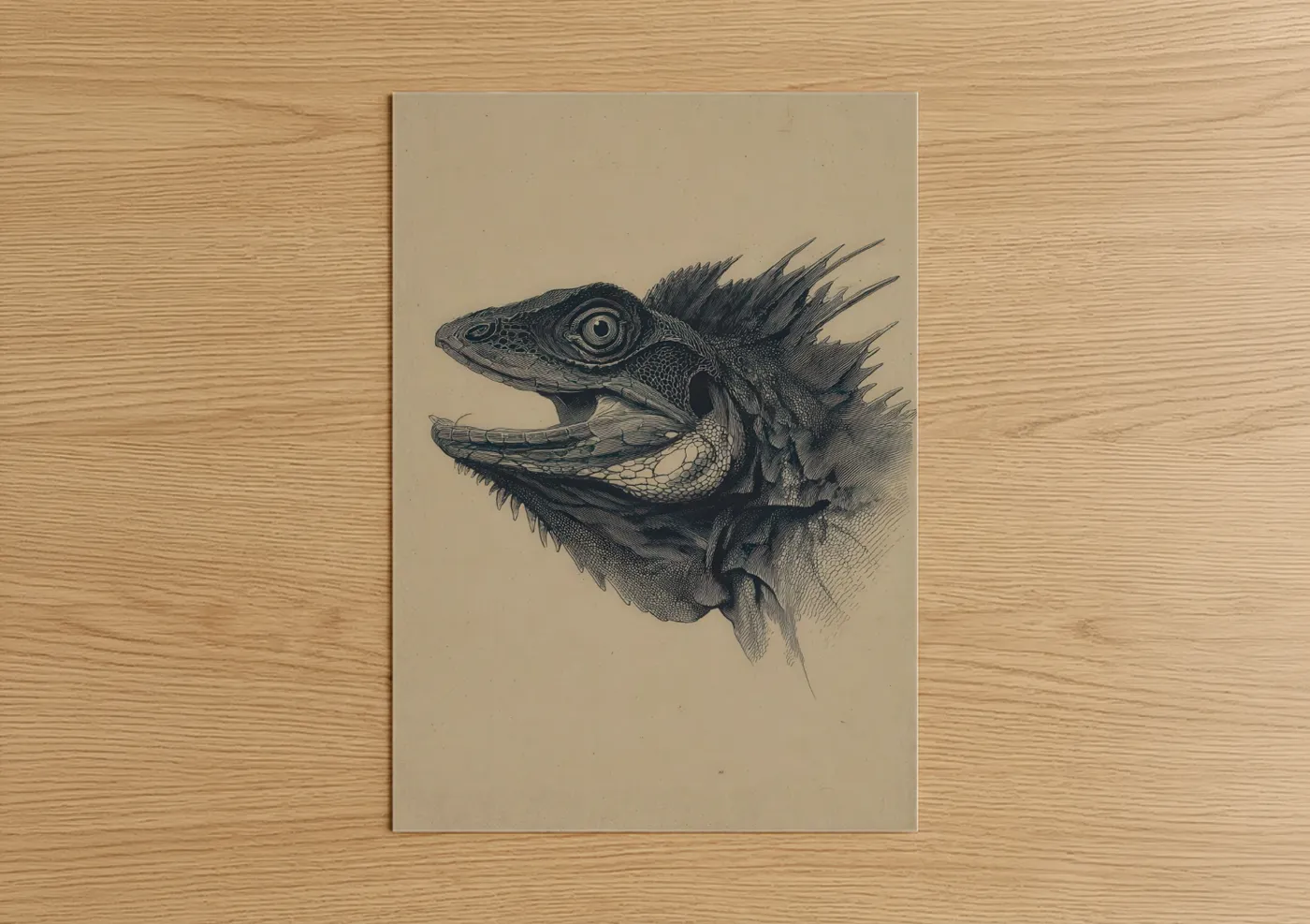 Crowned Basilisk Mythical Creature Wall Art