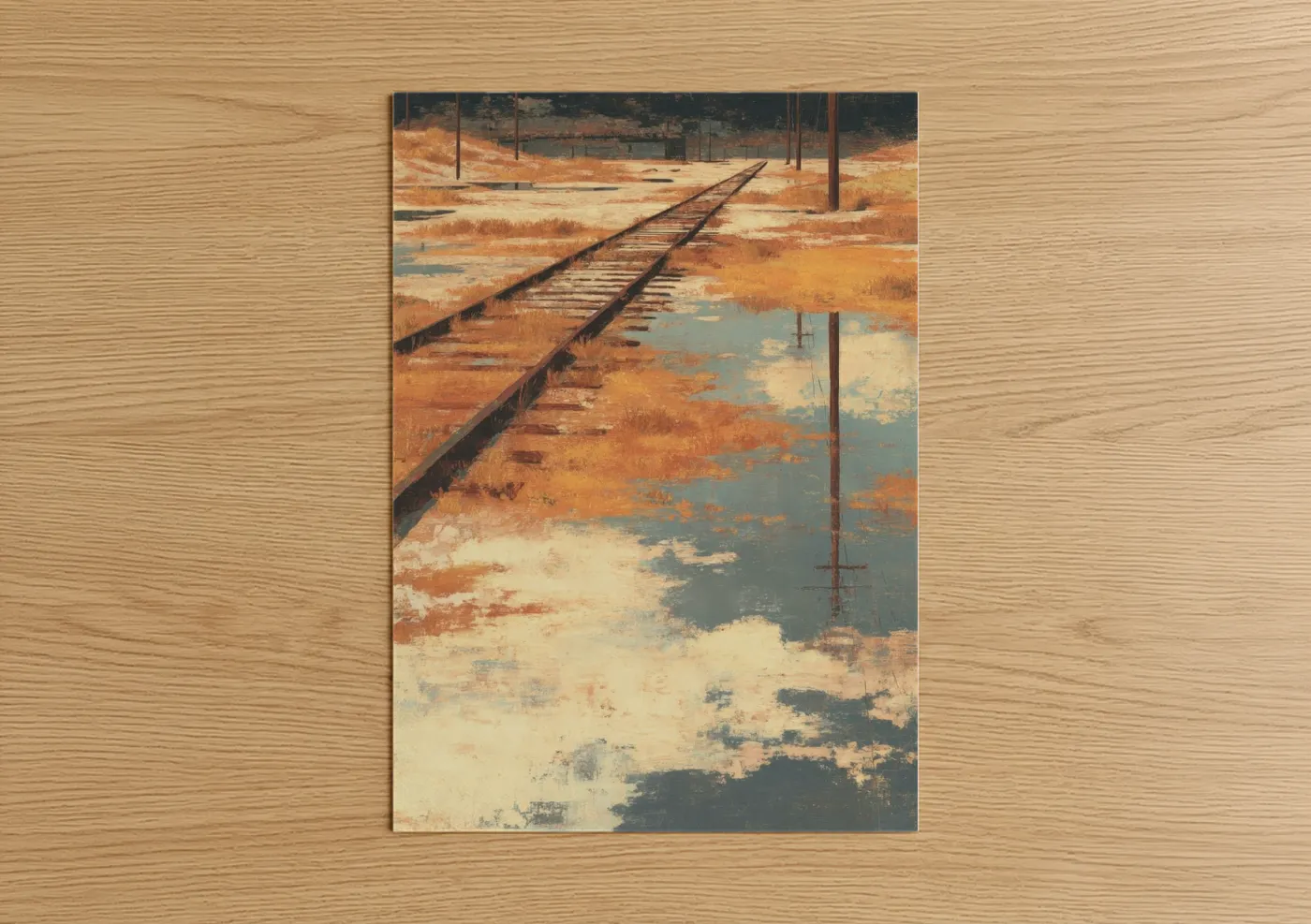 Abandoned Railway Industrial Landscape Wall Art